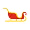 Christmas sleigh flat icon