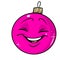 Christmas smile pink ball cartoon