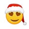 Christmas smiling face with heart eyes Large size of yellow emoji smile