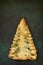 Christmas snack menu. Pizza Christmas tree with mozzarella