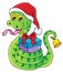 Christmas snake theme image