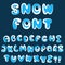 Christmas snow alphabet