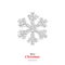 Christmas Snow Flake Shape Made of Benzene Methyl Group Molecule Formula Icons