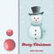 Christmas snow man invite