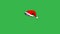 Christmas, snowfall, animated santa hat - additional to green screen