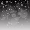 Christmas snowfall template dark background