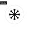 Christmas - snowflake black and white flat icon