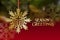 Christmas snowflake with Christian cross tree ornament background graphic