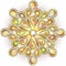 Christmas snowflake crystal precious. Beautiful jewelry, medallion, brooch, decoration on neck, mandala, frame. Fashion pattern b