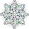 Christmas snowflake crystal precious. Beautiful jewelry, medallion, brooch, decoration on neck, mandala, frame. Fashion pattern b