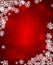 Christmas snowflakes blank frame vector illustration