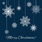 Christmas snowflakes decoration background