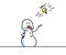 Christmas snowman character bulb creative idea cartoon