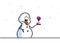 Christmas snowman character question cartoon