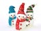 Christmas snowman and decorations on a white background with the concept of celebration,Christmas, New Year, giving, happiness,hol