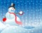 Christmas snowman illustration