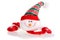 Christmas snowman isolated on a white background