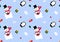 Christmas snowman seamless penguin and gifts box and letters pattern for wrapping paper and linens and fabrics