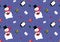 Christmas snowman seamless penguin and gifts box and letters pattern for wrapping paper and linens and fabrics