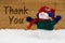 Christmas Snowman with text Thank You