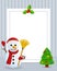 Christmas Snowman Vertical Photo Frame