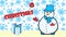 Christmas snowmen and sale blue snowflakes