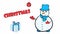 Christmas snowmen and sale on white