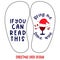 Christmas sock design with funny quote If you can read this Bring me some wine