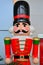 Christmas soldier nutcracker statue with drum