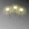 Christmas sparkler set. Transparent Bengal light on dar