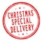 Christmas special delivery sign or stamp