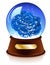 Christmas sphere with blue rose inside