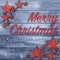 Christmas square greeting card with English text on wood table