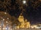 Christmas in St. Petersburg.St. Isaac`s Cathedral in St. Petersb