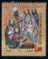 Christmas stamp printed in the Croatia shows birth of Jesus Christ, adoration of the Magi