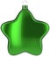 Christmas star hanging decoration green Xmas ball bauble