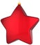 Christmas star shape bauble total red