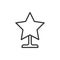 Christmas star thin line icon. New Year celebration outline decorated pictogram. Xmas winter element. Vector simple flat
