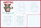 Christmas step by step drawing worksheet. How to draw a bear. Complete the picture by example activity. Vector winter holiday