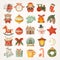 Christmas stickers and icons