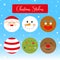 Christmas Stickers Vector. Christmas Flat Icons
