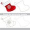 Christmas stocking. Drawing worksheet.