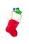 Christmas stocking isolated on white