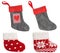 Christmas Stocking, Red Sock Hanging Isolated White Background
