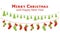 Christmas stockings and christmas tree garlands. Banner, greeting card