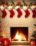 Christmas stockings hanging