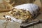 Christmas stollen, traditional German cake for Advent and Christ