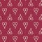 Christmas Straw Heart Ornaments on Red seamless pattern background.