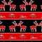 Christmas stripes seamless pattern with deers