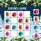 Christmas sudoku game for kids with holiday gifts